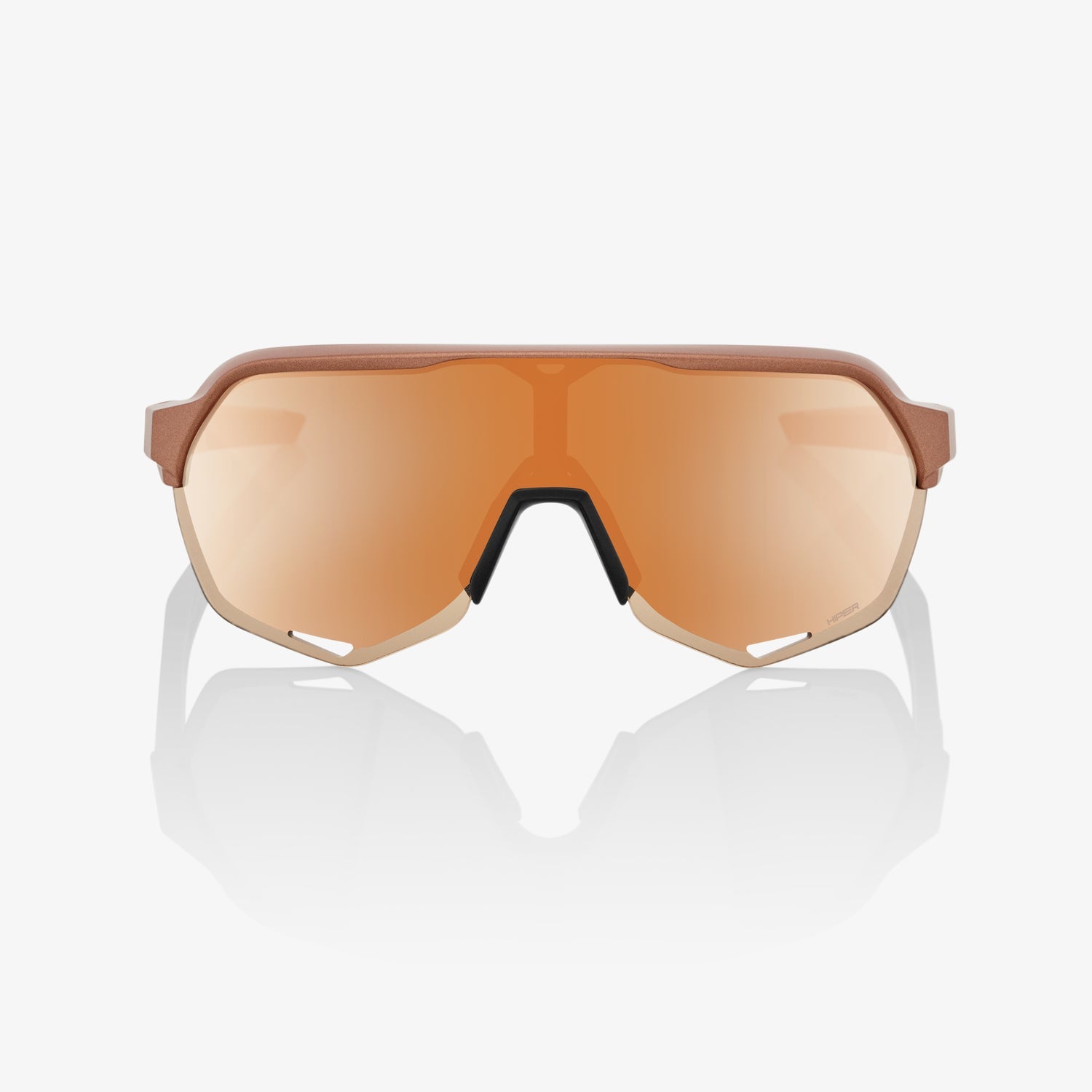 100% S2 Matte Copper Chromium Sunglasses with Copper Mirror Lens offering UV protection and high-clarity performance