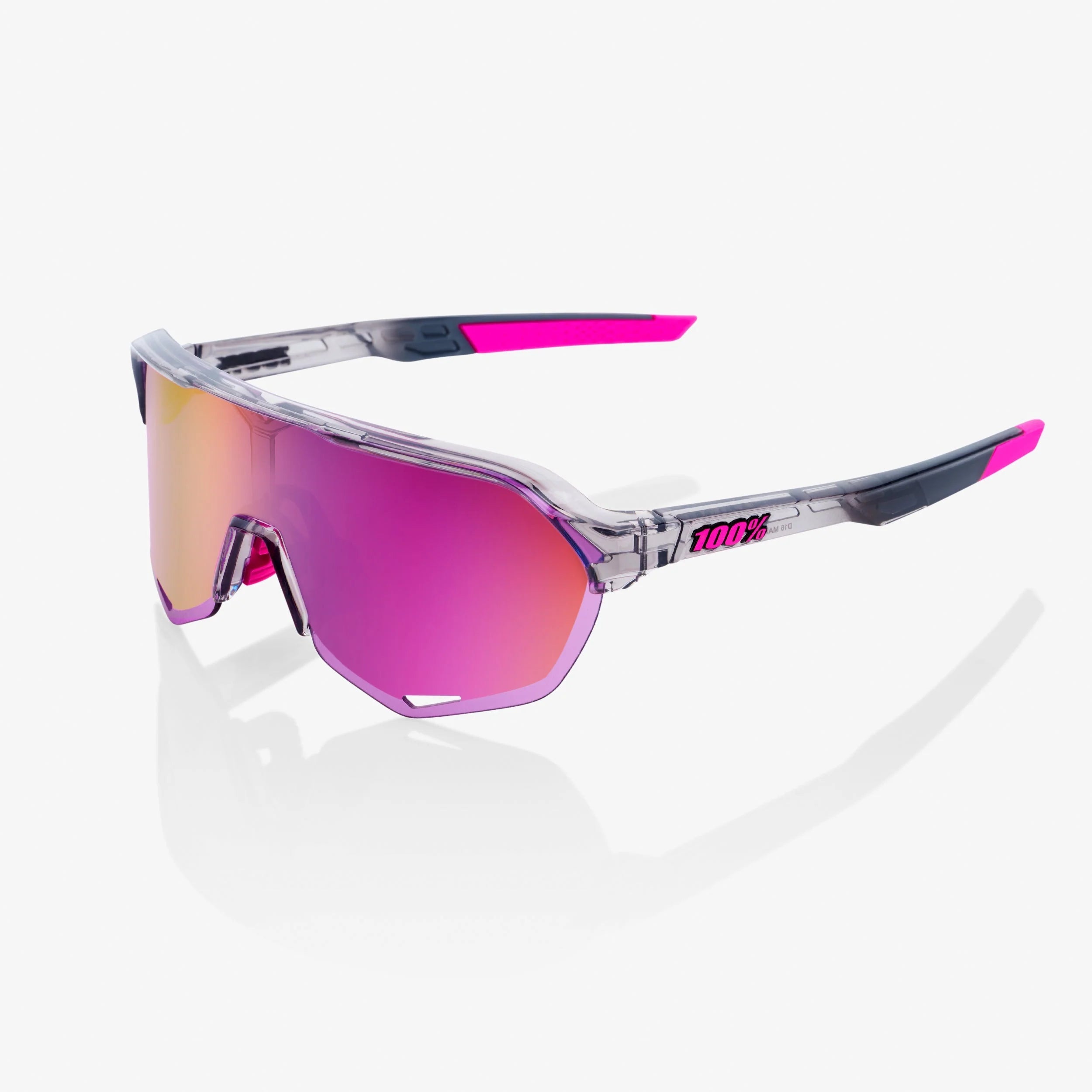 100% S2 Tokyo Night Sunglasses Purple Multilayer Mirror Lens performance cycling eyewear