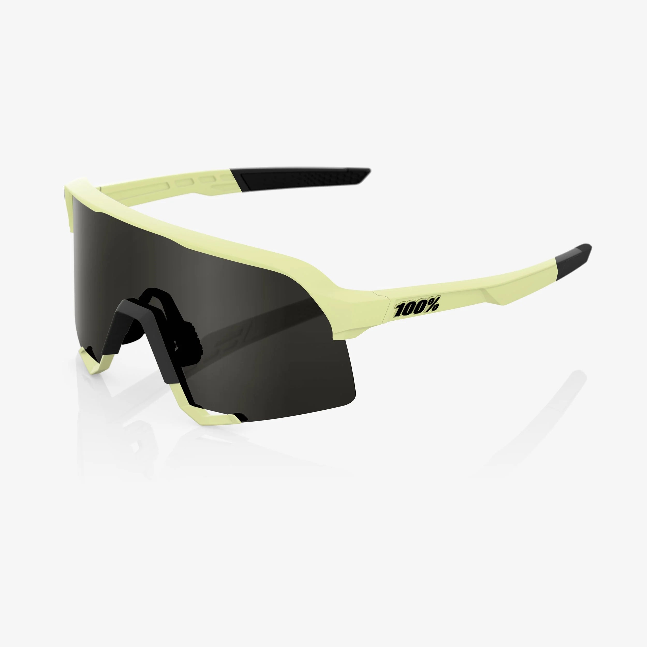 100% S3 Soft Tact Glow Sunglasses Black Mirror Lens lightweight performance cycling eyewear