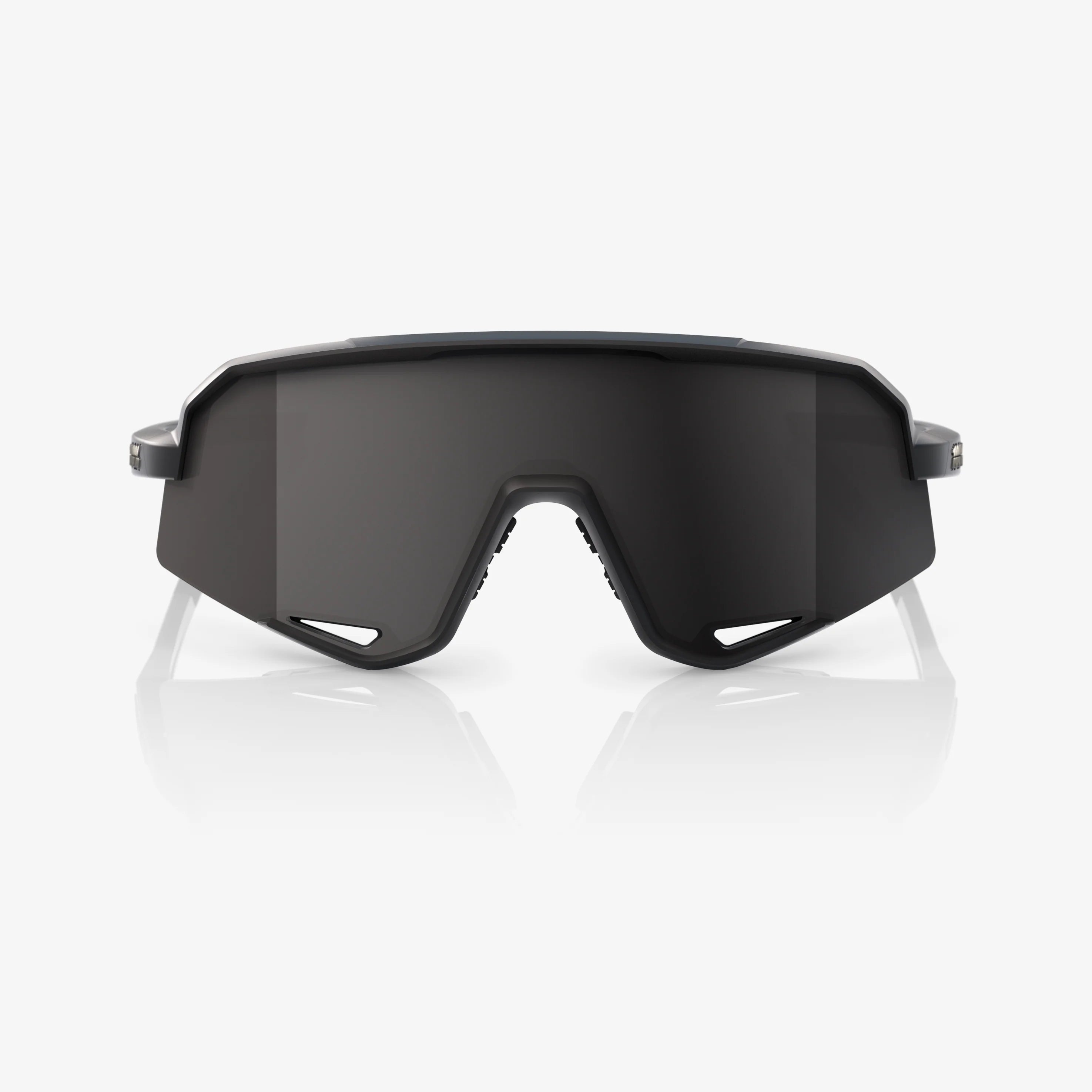 100% Slendale Matte Black Sunglasses Smoke Lens lightweight cycling eyewear