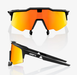 100% Speedcraft Air Soft Tact Black Sunglasses, HiPER Red Multilayer Mirror