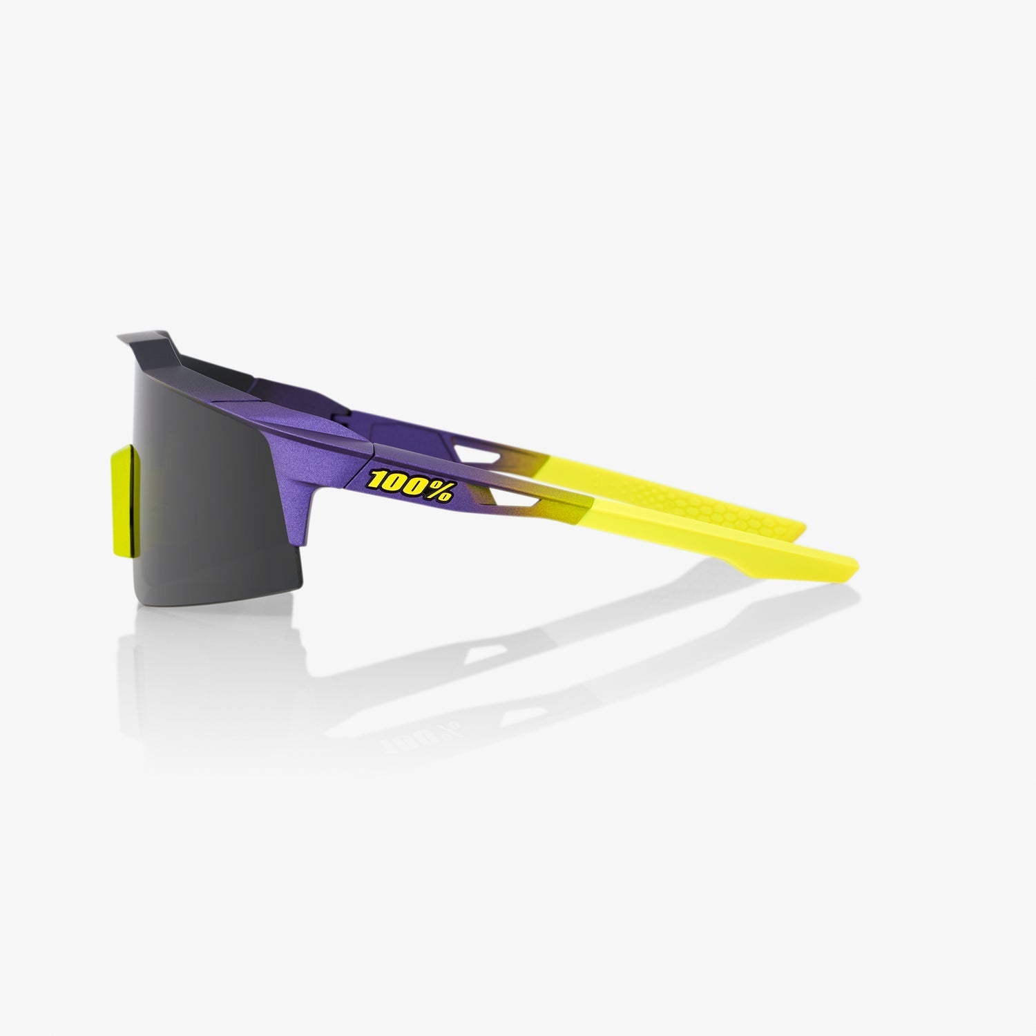 100% Speedcraft SL Matte Metallic Digital Brights Sunglasses with Smoke Lens offering UV protection clarity and aerodynamic performance