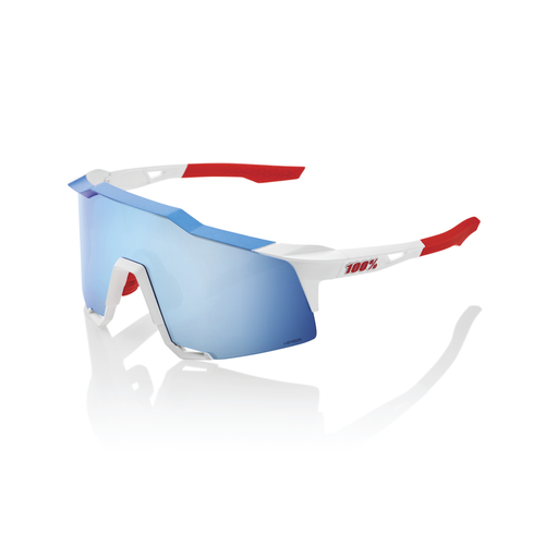 100% Speedcraft TotalEnergies Team Matte White / Metallic Blue Sunglasses