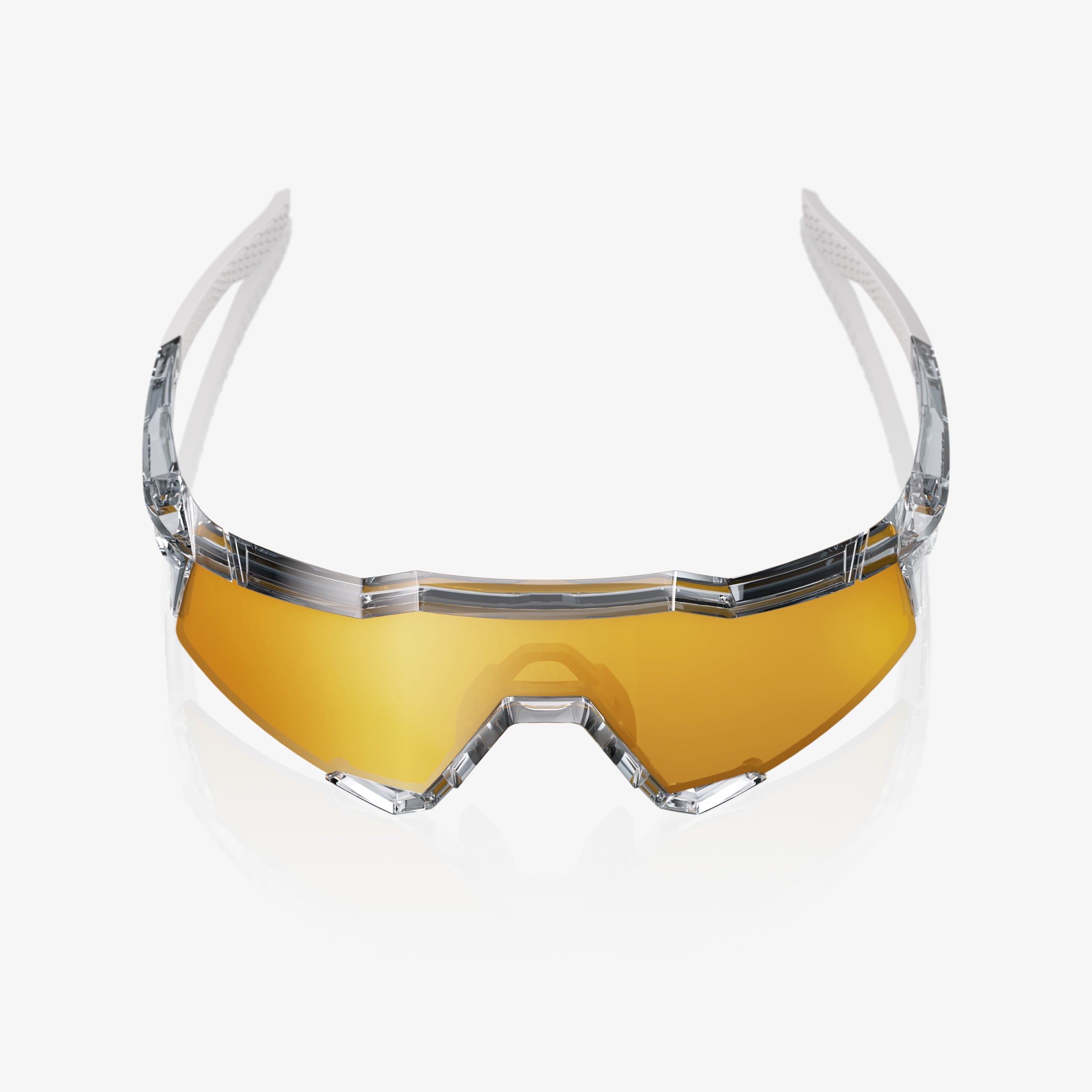 100% Speedcraft Translucent Grey cycling sunglasses with Flash Gold Mirror Lens – UV400 protective performance eyewear for cyclists