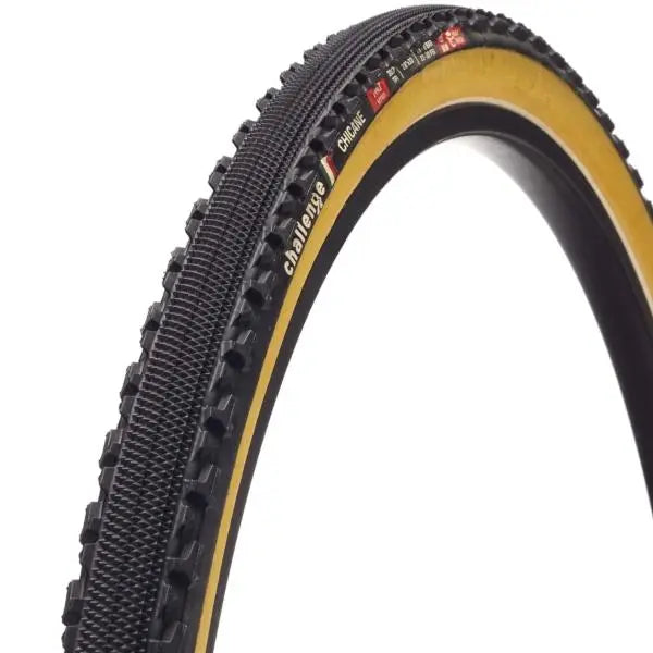 Challenge Chicane Pro clincher tire 700x33 handmade cyclocross bike tire with fast rolling center and grippy shoulder tread
