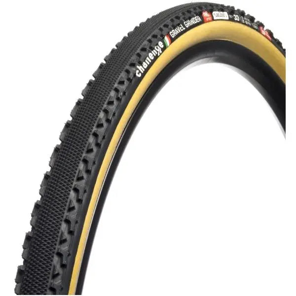 Challenge Gravel Grinder Pro tubular tire 700x33 handmade tubeless ready gravel bike tire with high TPI casing and superior traction