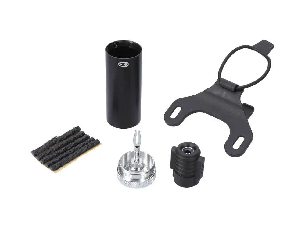 Crankbrothers Cigar Plug Kit with CO₂ head for quick tubeless tire repair on mountain and gravel bikes