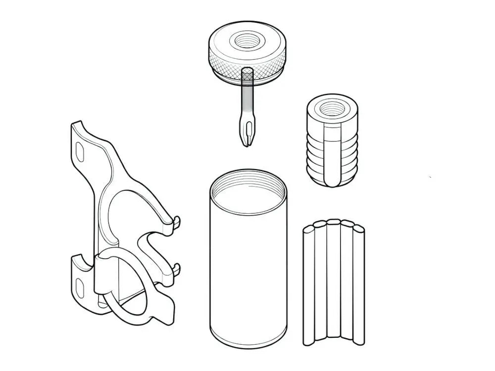 Crankbrothers Cigar Plug Kit with CO₂ head for quick tubeless tire repair on mountain and gravel bikes