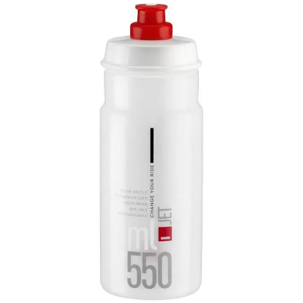 Elite Jet lightweight BPA-free cycling water bottle available in multiple colors for road and mountain bikes