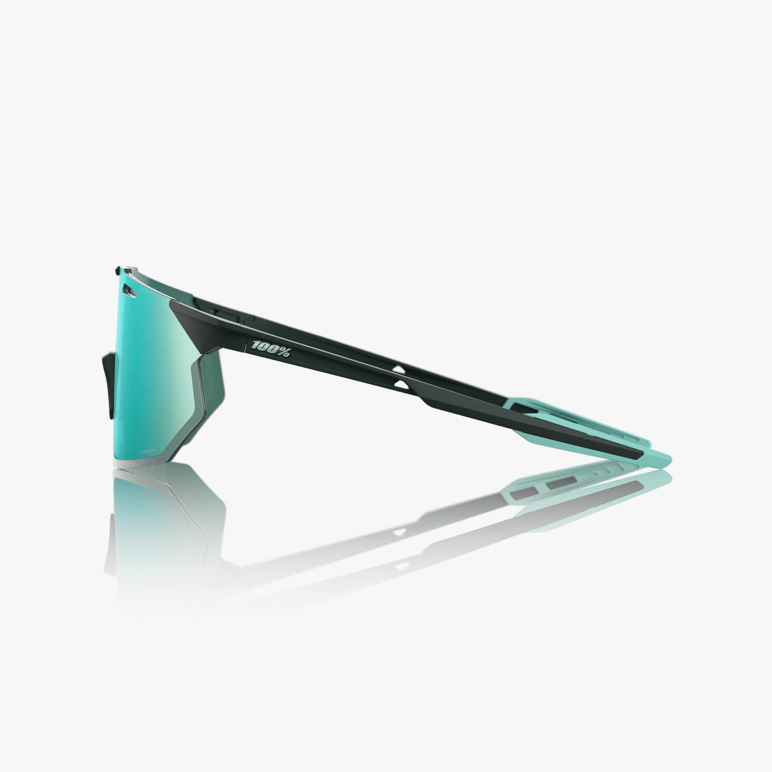 “100% Hypercraft SQ cycling sunglasses with HiPER Mint mirror lens – ultra-light performance eyewear”