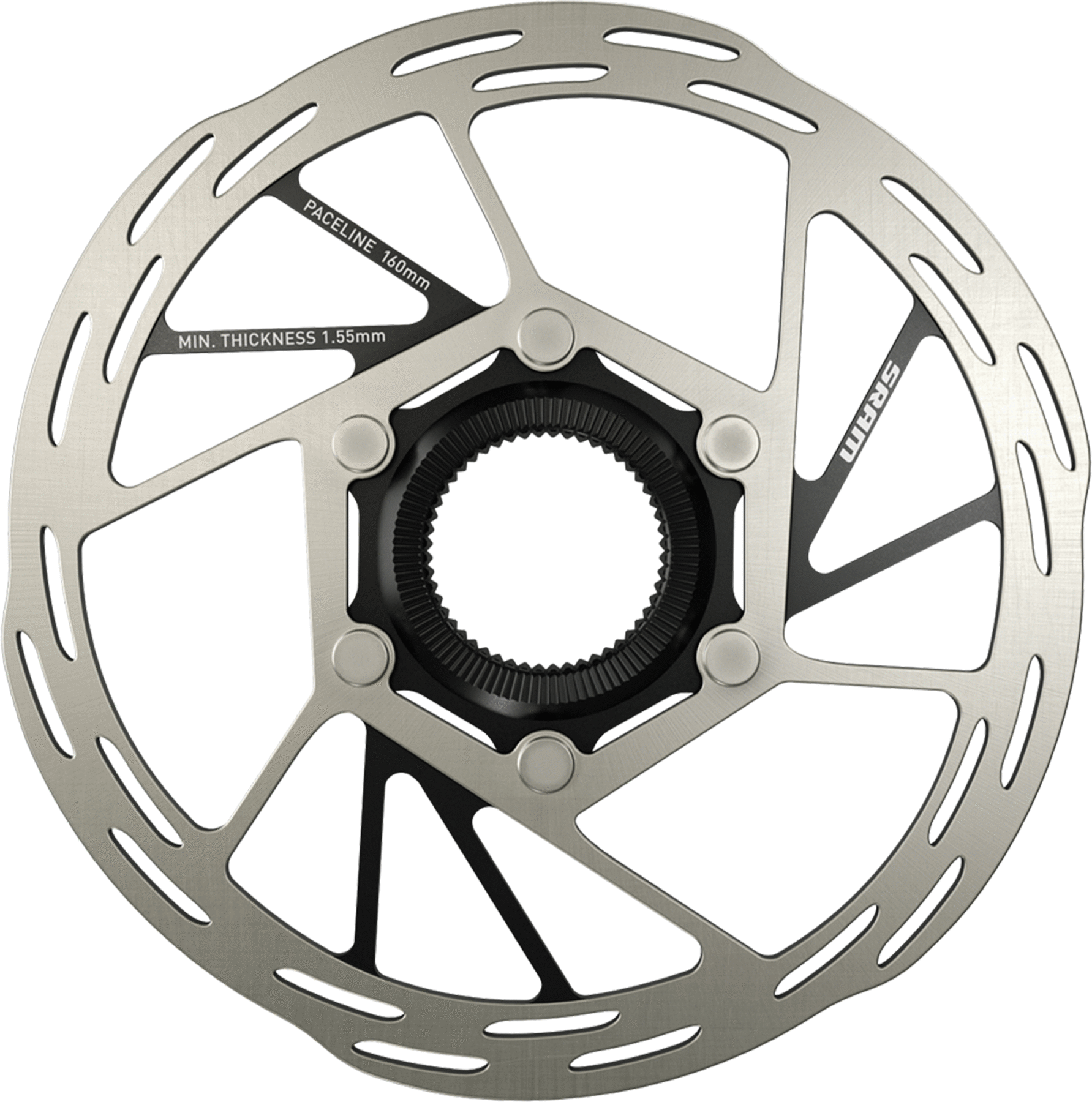 SRAM Paceline disc brake rotor smooth quiet braking performance for road and gravel bikes