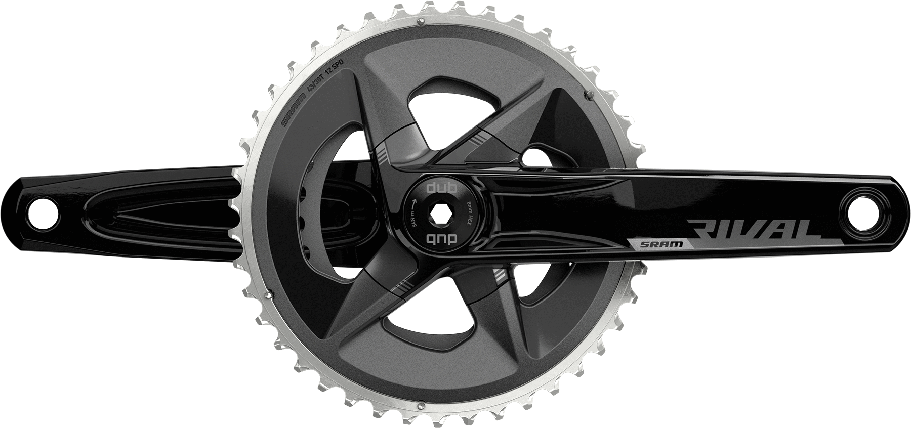 SRAM Rival AXS Wide DUB crankset lightweight durable 12-speed wireless gravel bike drivetrain component