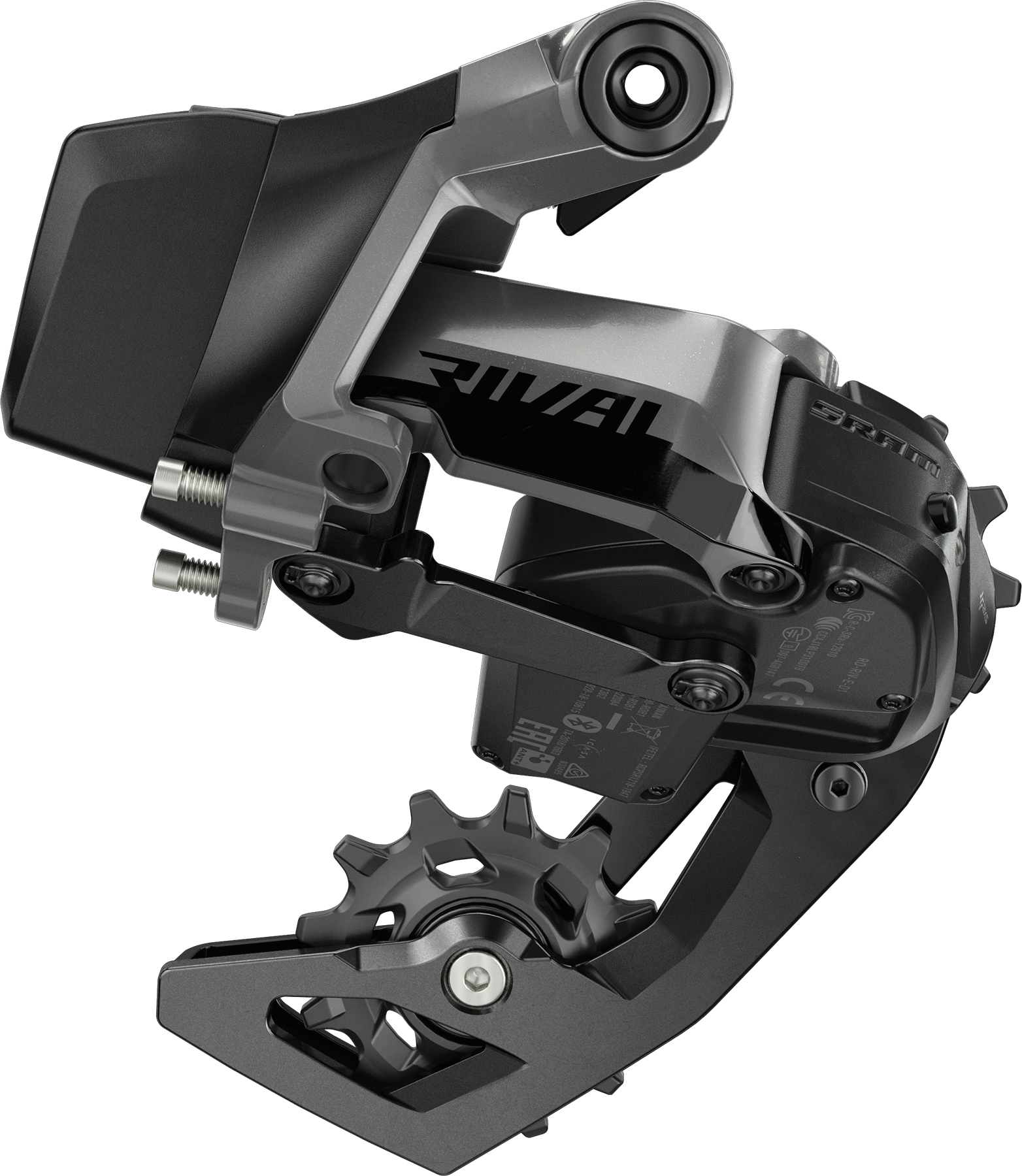 SRAM Rival eTap AXS rear derailleur medium cage 12 speed wireless road and gravel bike drivetrain component