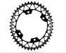 Black / 46t Absolute Black Oval Gravel 110/4 BCD Chainring - Options