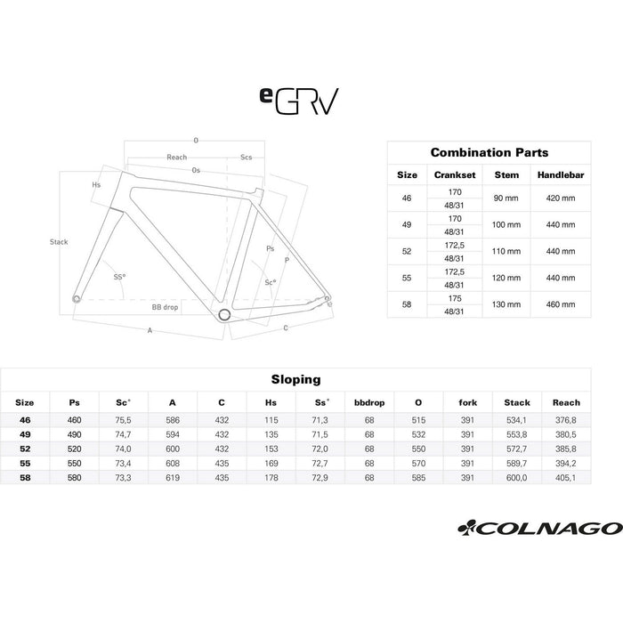 Colnago EGRV Disc Gravel E-Bike - Various Sizes