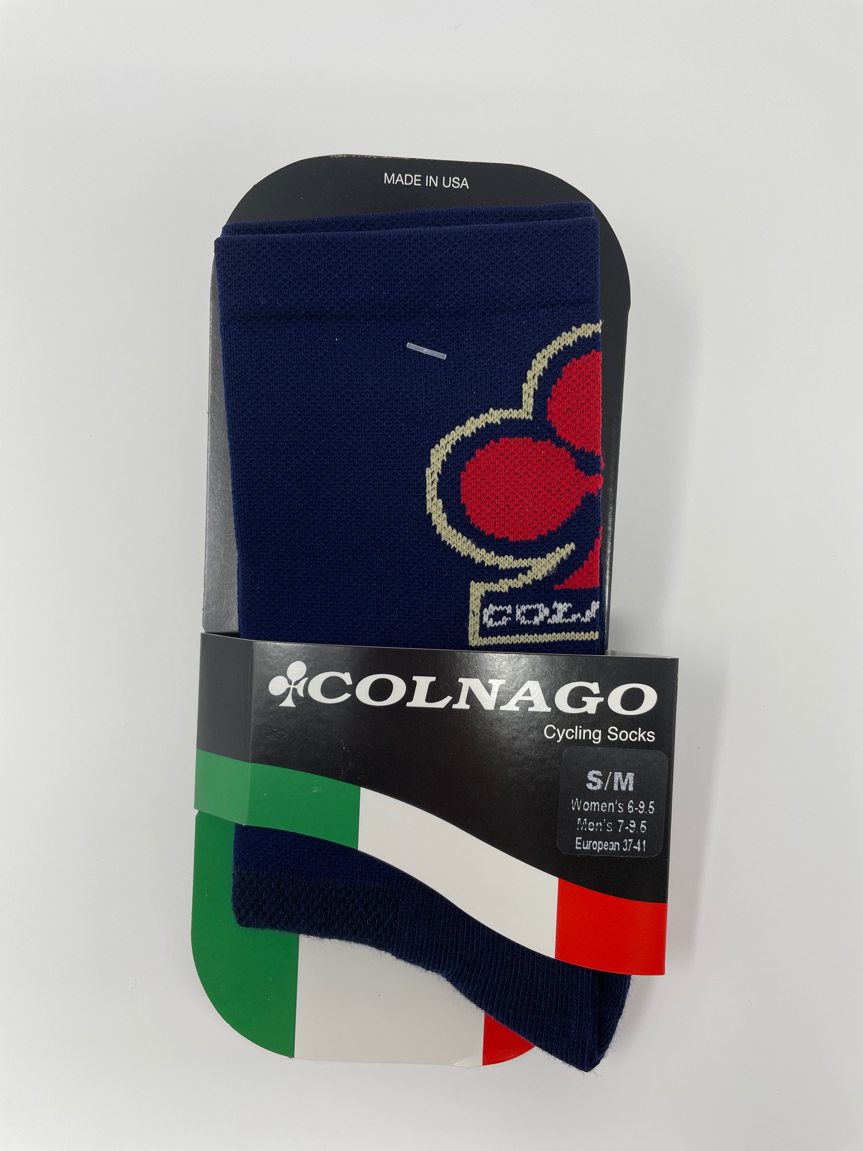 Colnago Short Ankle 7cm Cycling Socks Navy Blue S/M breathable lightweight performance bike socks