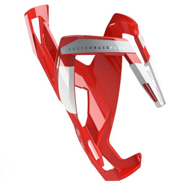 Red/White Elite Custom Race Plus Water Bottle Cage - Options