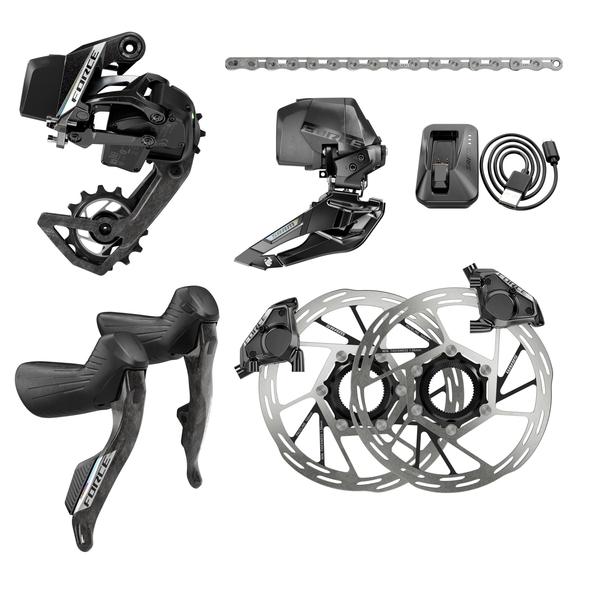Road bike groupsets from SRAM and Campagnolo