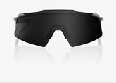 100% Aerocraft matte black sunglasses with black mirror lens for professional cycling performance
