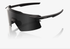 100% Aerocraft matte black sunglasses with black mirror lens for professional cycling performance