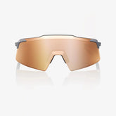 100% Aerocraft soft tact grey sunglasses with HiPER copper mirror lens for cycling and outdoor performance