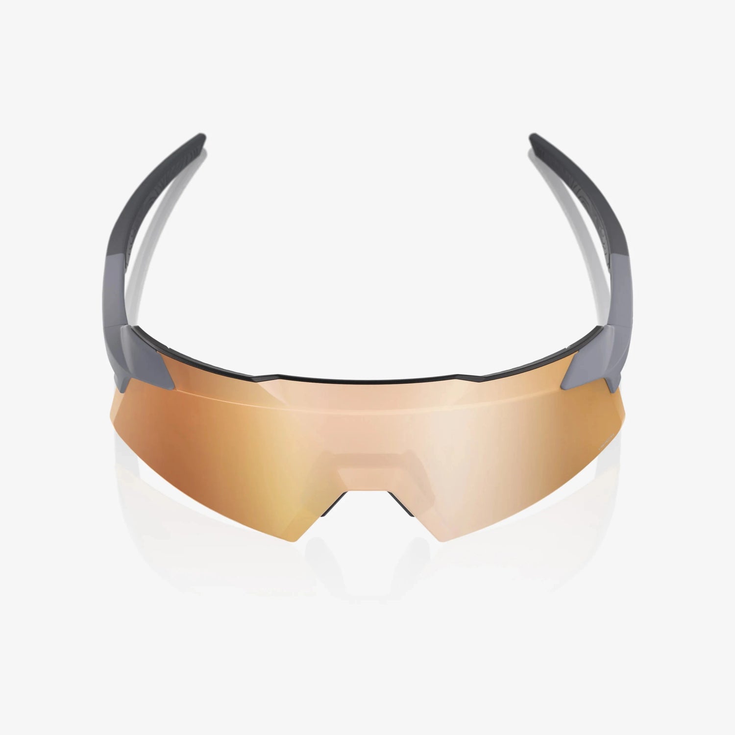100% Aerocraft soft tact grey sunglasses with HiPER copper mirror lens for cycling and outdoor performance