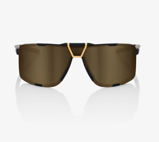 100% Eastcraft Soft Tact Black Sunglasses Soft Gold Mirror Lens