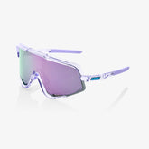 100% Glendale Polished Translucent Lavender Sunglasses with HiPER Lavender Mirror Lens providing UV protection and enhanced optical clarity
