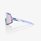 100% Glendale Polished Translucent Lavender Sunglasses with HiPER Lavender Mirror Lens providing UV protection and enhanced optical clarity