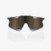 100% Hypercraft Matte Black Cycling Sunglasses - Soft Gold Mirror Lens