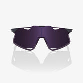 100% Hypercraft Matte Metallic Digital Brights Sunglasses with Dark Purple Lens providing UV protection and clear vision for cycling performance