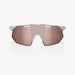 100% Hypercraft SQ Matte Stone Grey Sunglasses, HiPER Crimson Silver Lens