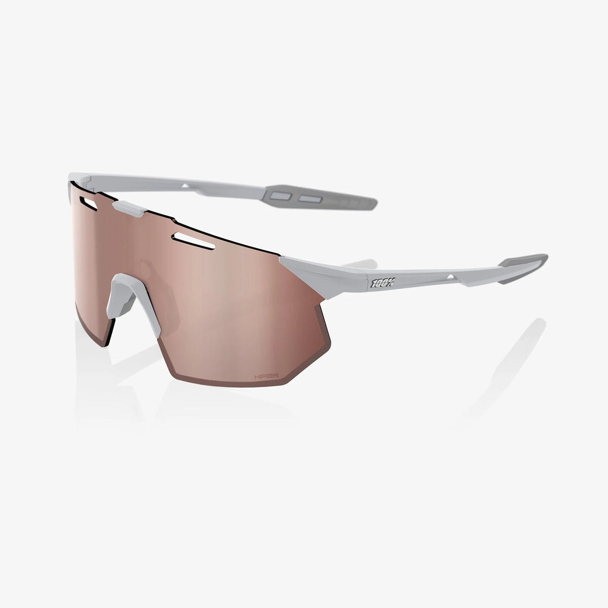 100% Hypercraft SQ Sunglasses – Matte Stone Grey HiPER Crimson