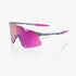 100% Hypercraft Tokyo Night Sunglasses Purple Multilayer Mirror Lens performance cycling eyewear