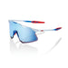 100% Hypercraft TotalEnergies Team Matte White / Metallic Blue Sunglasses