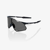 100% Hypercraft XS Matte Black Sunglasses with Smoke Lens providing UV protection clear vision and lightweight cycling performance