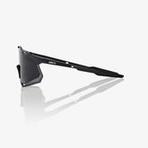 100% Hypercraft XS Matte Black Sunglasses with Smoke Lens providing UV protection clear vision and lightweight cycling performance