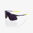 100% Hypercraft XS Matte Metallic Digital Brights Sunglasses with Dark Purple Lens providing UV protection and sharp vision for cycling performance