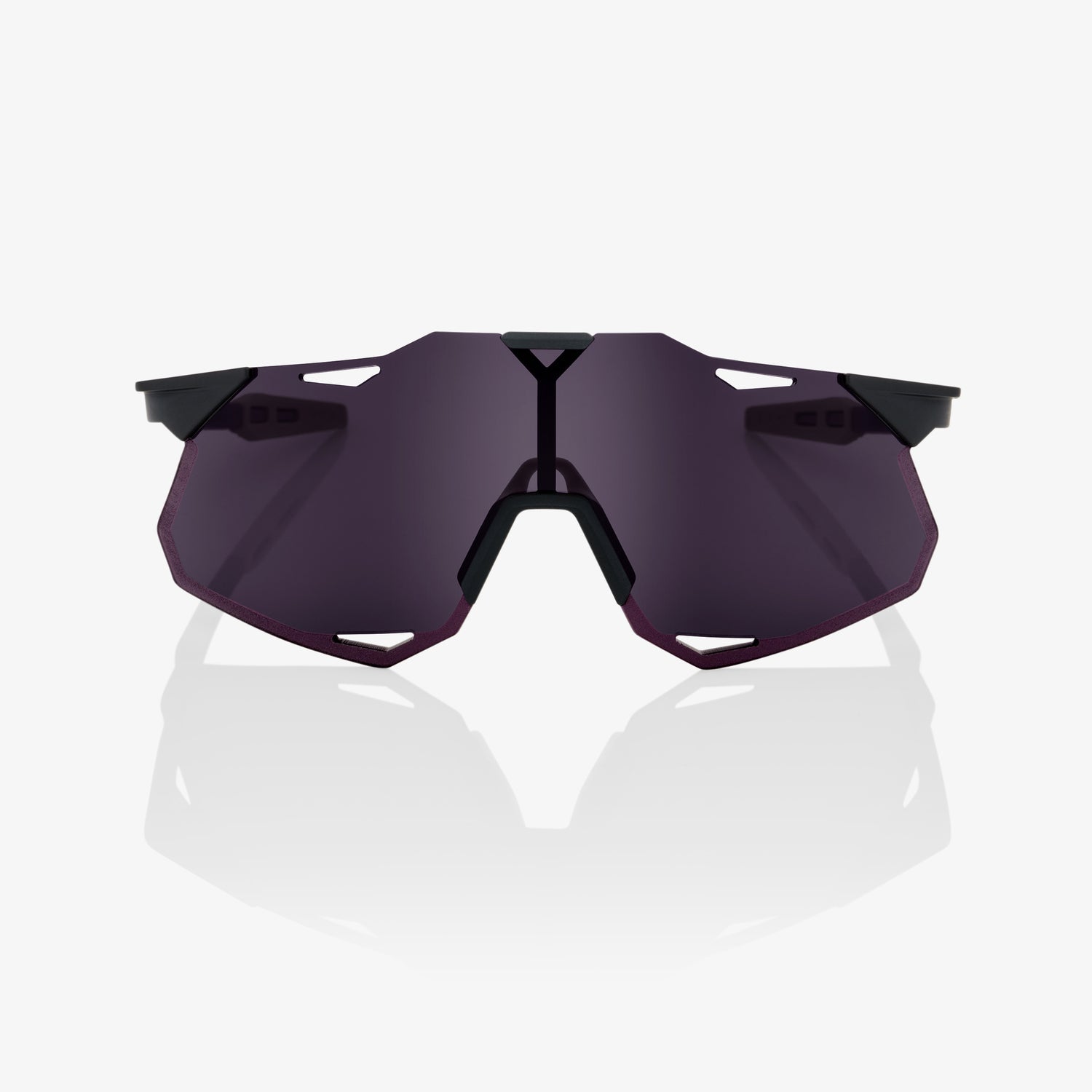 100% Hypercraft XS Matte Metallic Digital Brights Sunglasses with Dark Purple Lens providing UV protection and sharp vision for cycling performance