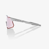 100% Hypercraft XS Matte Stone Grey Sunglasses HiPER Crimson Silver Lens cycling eyewear