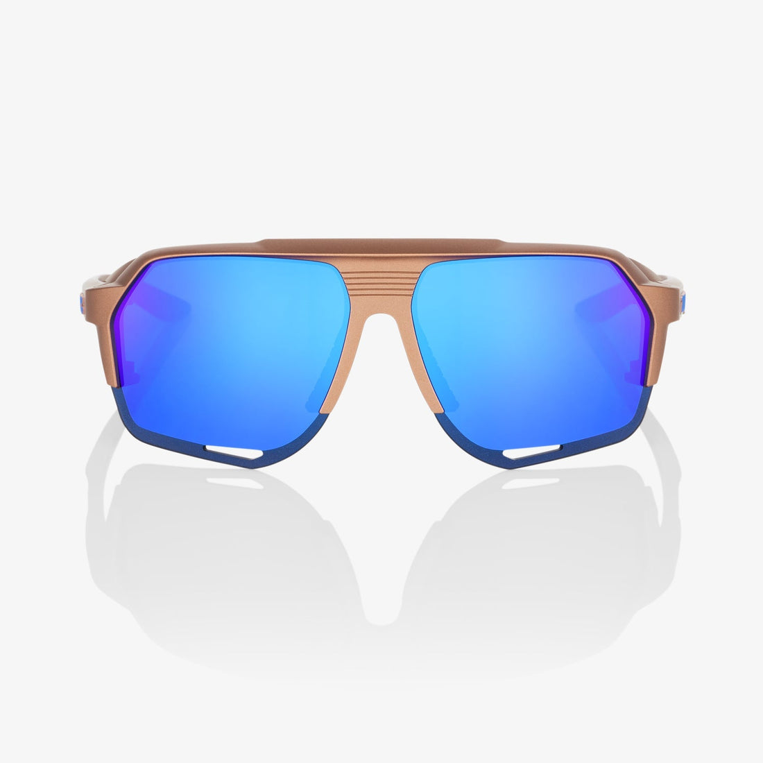 100% Norvik Matte Copper Chromium Sunglasses with Blue Multilayer Mirror Lens providing UV protection and high-clarity vision