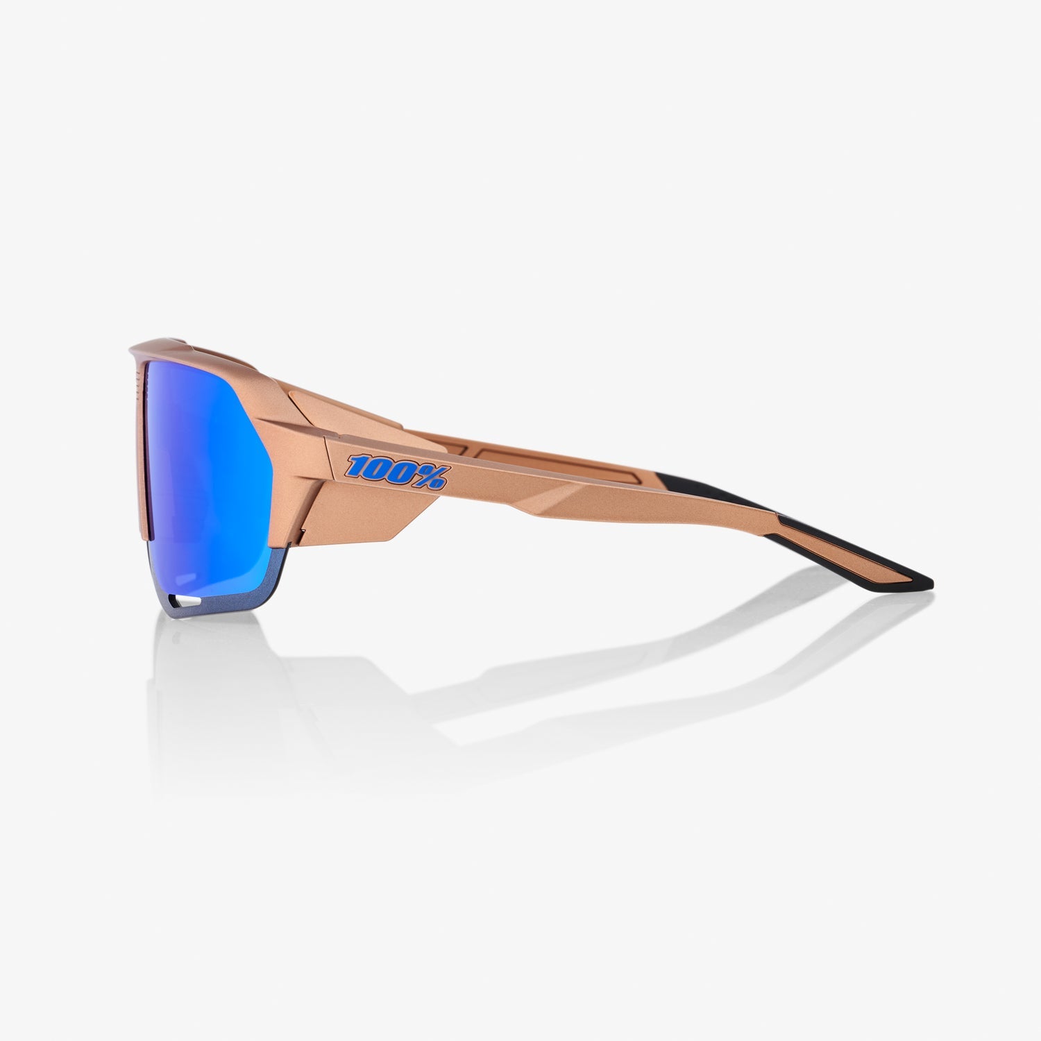100% Norvik Matte Copper Chromium Sunglasses with Blue Multilayer Mirror Lens providing UV protection and high-clarity vision