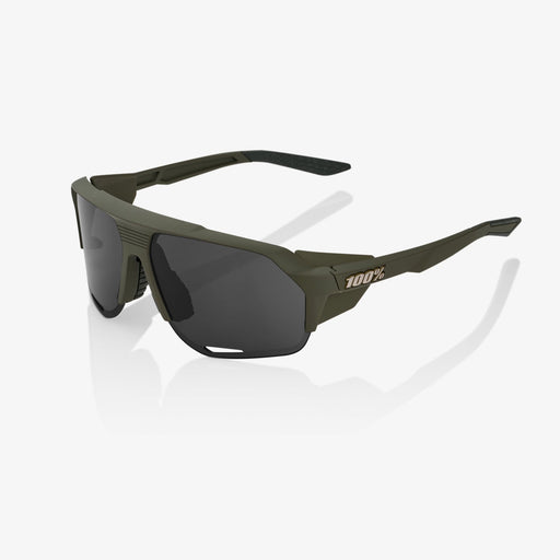 100% Norvik Soft Tact Army Green Sunglasses, Smoke Lens