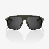 100% Norvik Soft Tact Army Green Sunglasses with Smoke Lens providing UV protection comfort and performance for cyclists
