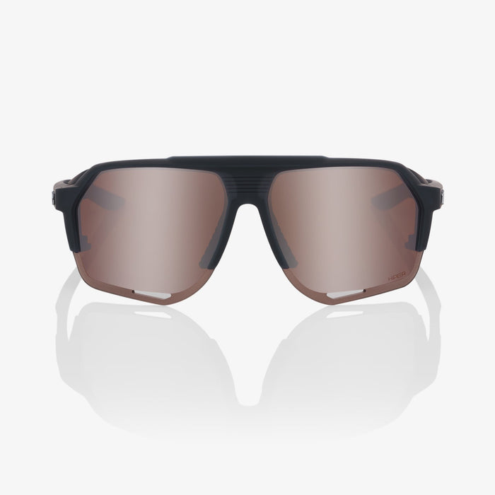 100% Norvik Soft Tact Crystal Black Sunglasses, Hiper Crimson Silver Mirror