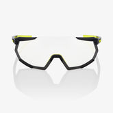100% Racetrap 3.0 Gloss Black Sunglasses with Photochromic Lens providing adaptive light control UV protection and clear cycling vision