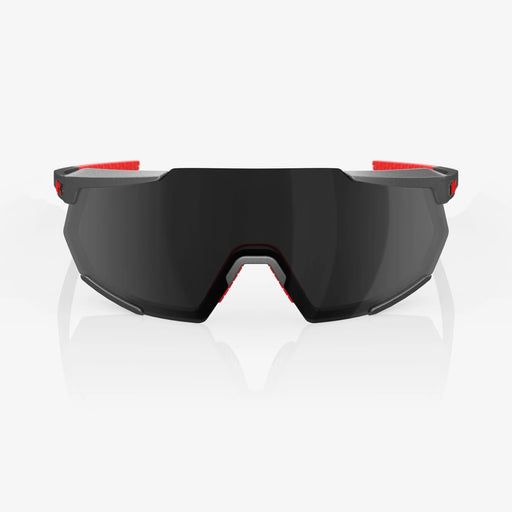 100% Racetrap 3.0 Matte Gunmetal Sunglasses, Black Mirror