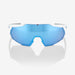 100% Racetrap 3.0 Matte White, Hiper Blue Multilayer Mirror Lens