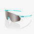 100% Racetrap 3.0 Polished Translucent Mint Sunglasses with HiPER Silver Mirror Lens providing UV protection and high optical clarity