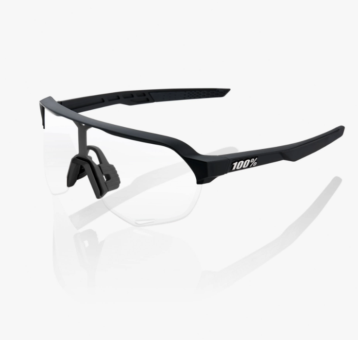 100% S2 Soft Tact Black Sunglasses - Smoke Lens